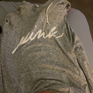 Grey pink hoodie